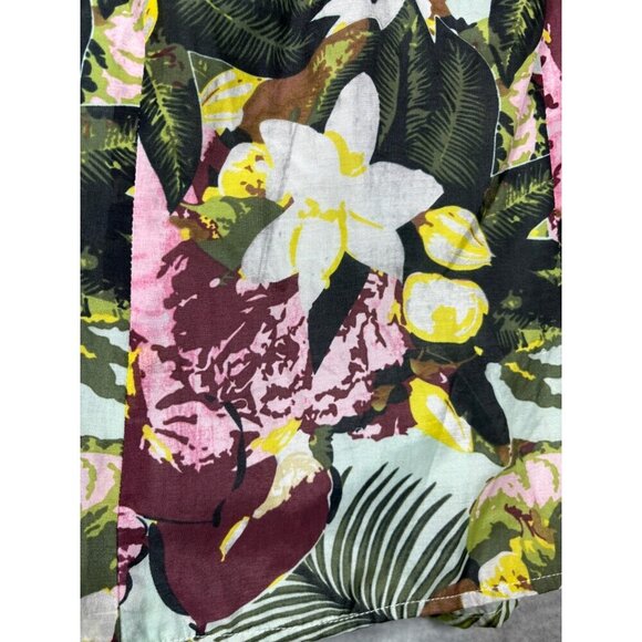 Cabi Women's Floral Print Sleeveless Tank Top Size 10 Cotton Silk Tropical‎ - Picture 2 of 6